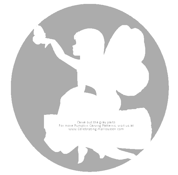 Tinkerbell Pumpkin Carving Template from www.celebrating-halloween.com